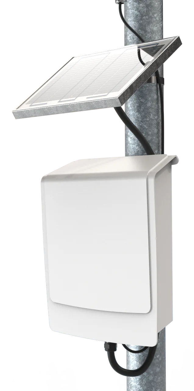 Airgloss Outdoor Monitor mounted on a pole